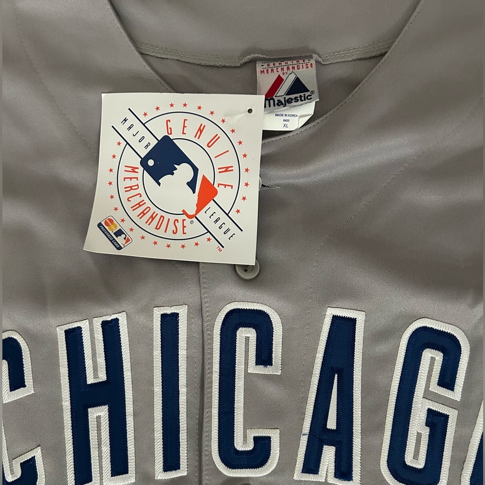 Majestic Authentic Chicago Cubs Ryne Sandberg #23 Gray MLB Jersey Men’s Sz XL - Picture 4 of 7